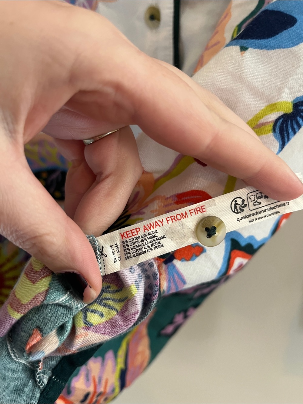 Sarah Gordon Anthropologie Floral Flannel Buttondown Pajama Top S Funky colorful - Picture 3 of 5